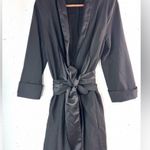 ASOS  12 Classic Wrap Satin Trim Mini Dress - Black Formal Photo 11