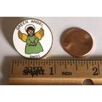 Rare Vintage 1980s Sierra Madre Girl Scouts Pin Green Angel SMGS GS Gold Tone Photo 4
