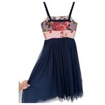 Moulinette Soeurs Anthropologie Moulinette Soeurs Floral Embroidered Tulle Party Dress Sz 0 Fairy Photo 6