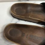 Birkenstock Women's Black Leather Festival Boho Madrid Slides Sandals Sz 39 Sz 8 Photo 1