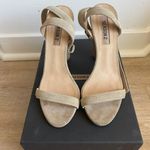 Yeezy Season 2 Suede Block Heel Sandal in Beige Size 38 Photo 0