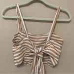 Faithfull the Brand Fortelina Nude Striped Tie-Back Crop Top Photo 8
