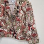 Anna And Frank Animal Print Jungle Long Sleeve Vintage Blazer Jacket Size Large Red Photo 2