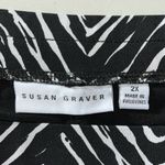 Susan Graver 2X Black & White Chevron Stripe Liquid Knit Skort - Skirt w/ Shorts Photo 2