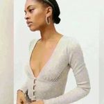 Urban Outfitters  Ruby Button-Up Cropped Top in Blue Multi Size M Photo 1