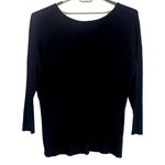 Lane Bryant Lightweight Knit High Low V Neck Sweater Side Slit 18 20 Black #4227 Photo 11