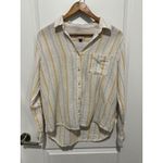 Universal Threads Womens Universal Thread Button Down Striped Size Medium Beach Vacation Coastal Photo 1