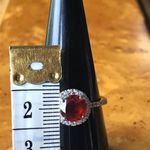 Natural Hessonite Garnet Sterling Silver Ring Size 9 Red Photo 5