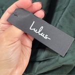 Lulus  Dreaming of Elegance NWT‎ size Large Emerald Satin One-Shoulder Maxi Dress Photo 7