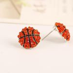 Boutique Earrings Elegant Crystal Basketball Earrings Photo 4