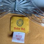 Ruby Rd . Orange V Neck Button Front 3/4 Sleeve Cardigan L Photo 1