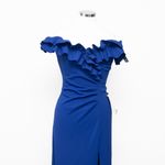 XScape  - Pandoram Long Scuba Crepe Ruffle Top Dress Photo 9