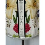 Ted Baker  Shirt Women Small Ivory Silky Floral Print Knit Back Half‎ Sleeve Top Photo 7