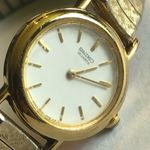 Seiko Vintage Gold Tone Stretchy Speidel Band Retro Wristwatch Watch NEW BATTERY Photo 5