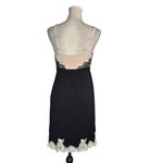Womens Babydoll Lace Overlay Slip Dress Black & Beige Chemise Nightgown Medium Photo 1
