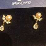 Swavorski Swarvoski Pearl Angels Earrings Vintage Coquette Photo 3