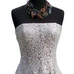 Cache  Nude Metallic Lace Strapless Event Dress Lined Shelf Bra New NWT $188 Photo 4