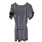 Umgee  USA Polka Dot Short-Sleeve Tunic Dress With Belt & Ruffle Details Photo 3