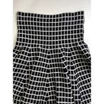 Rue 21 Windowpane Pleated High Waist Flare Skater Mini Skirt Size M/L Black White Photo 1