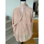 Amadi Oversize Warm Pink Silver Metallic Double Breasted Linen Blazer Size M Photo 6