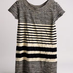 Maeve  Anthropologie Striped Boat Neck Short Sleeve Tunic Dress Size Medium Photo 0