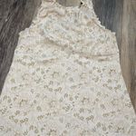 Vintage Y2K Dainty Floral Ribbon Baby Cinch Blouse Cream Large Bella Coquette Green Photo 5