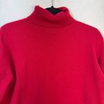 Valerie Stevens VTG Luxurious Soft Red Cashmere Turtleneck Sweater Size Medium Photo 4