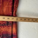 Jane Ashley  Dress Vintage Large Red Orange Leaf‎ Print Fall Sleeveless Maxi Boho Photo 6