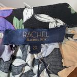 Rachel Roy  Top Women 2XL NWT Black Floral Short Sleeve Garden Maximalist Career Photo 5