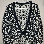 UGG  Leopard Print Phoebe Wrap Cardigan fluffy oversized sweater knit size medium Photo 2