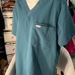 FIGS dark green Scrub Top Photo 1