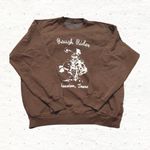 Brandy Melville Rough Rider Brown Erica Crewneck Oversized Sweatshirt Photo 0