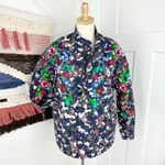 Anthropologie  Floral Embroidered Camo Jacket Size M NWT Photo 1
