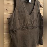 Talbots Vintage  Size Large Irish Linen V Neck Babydoll Style Tank Photo 3