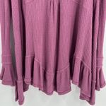 Free People  Olivia Henley Tunic Top Oversized Waffle Knit V-Neck‎ Size Small Photo 3