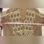 Chico's  Butter Rum Diamond Artisian Beaded Embroidered Jacket Size 3 XL Linen Photo 4