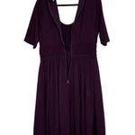 Eshakti  Pleated Midi Dress Women's Half Sleeve Purple Size Large? Photo 2