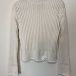 #132 TAKEOUT cream cable knit cropped sweater Size L Photo 2