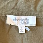 Charlotte Russe utility jacket olive green boho floral embroidery women's Small Photo 2