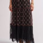 Anthropologie bl-nk embroidered chiffon and lace maxi skirt Photo 0
