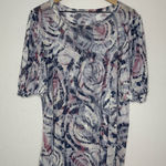 cha cha vente Beautiful Tie Dye Print‎ Mesh Blouse Plus Size Photo 0