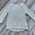 Anthropologie Knitted & Knotted Women's Chunky Knit Beige Sweater Size XXSP Tan Photo 0