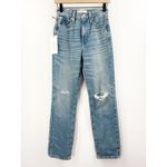 Slvrlake London Jeans SZ 24 NWT Shakedown Straight Leg Distress Denim High Waist Blue Photo 4