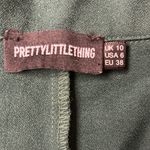 Pretty Little Thing Emerald Green Woven Plunge Wide Leg Long Sleeve Jumpsuit Photo 7