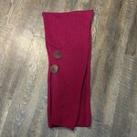 Pure Handknit Accessories 3 Button Wrap Shawl Scarf Cotton Pink Knit Poncho Red Size undefined Photo 3