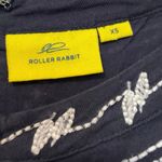 Roberta Roller Rabbit 100% Navy Blue Embroidered Tunic Blouse Mini Dress Size XS Photo 1