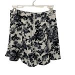 Timing  Black and White Floral Shorts High Waisted Flowy Size M Photo 1