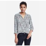 Banana Republic ✨ Classic Fit Floral Button Down Navy Sz Medium Shirt✨ Photo 4