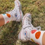 Rainbow Little Smiley Face Socks Photo 3