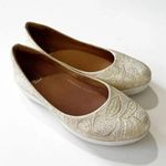 FitFlop  Varya Flower Pale Gold Lace Platform Ballet Size 5 Women’s Comfort Flat‎ Photo 1